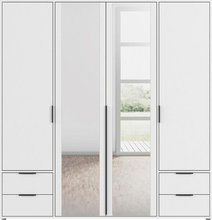 Rauch Draaideurkast Kledingkast Kast Garderobe Wasmand NAGATA met Spiegel und schubladen sowie stangengriffen topseller made in germany - Foto 8