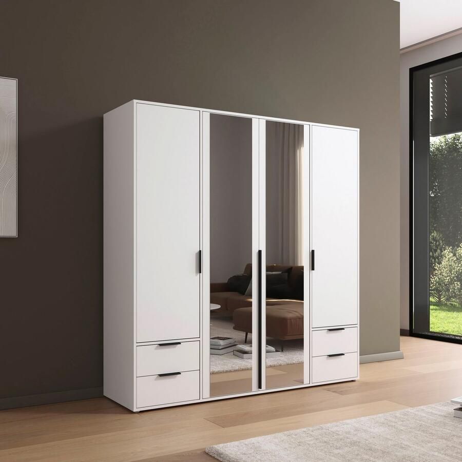 Rauch Draaideurkast Kledingkast Kast Garderobe Wasmand NAGATA met Spiegel und schubladen sowie stangengriffen topseller made in germany - Foto 6