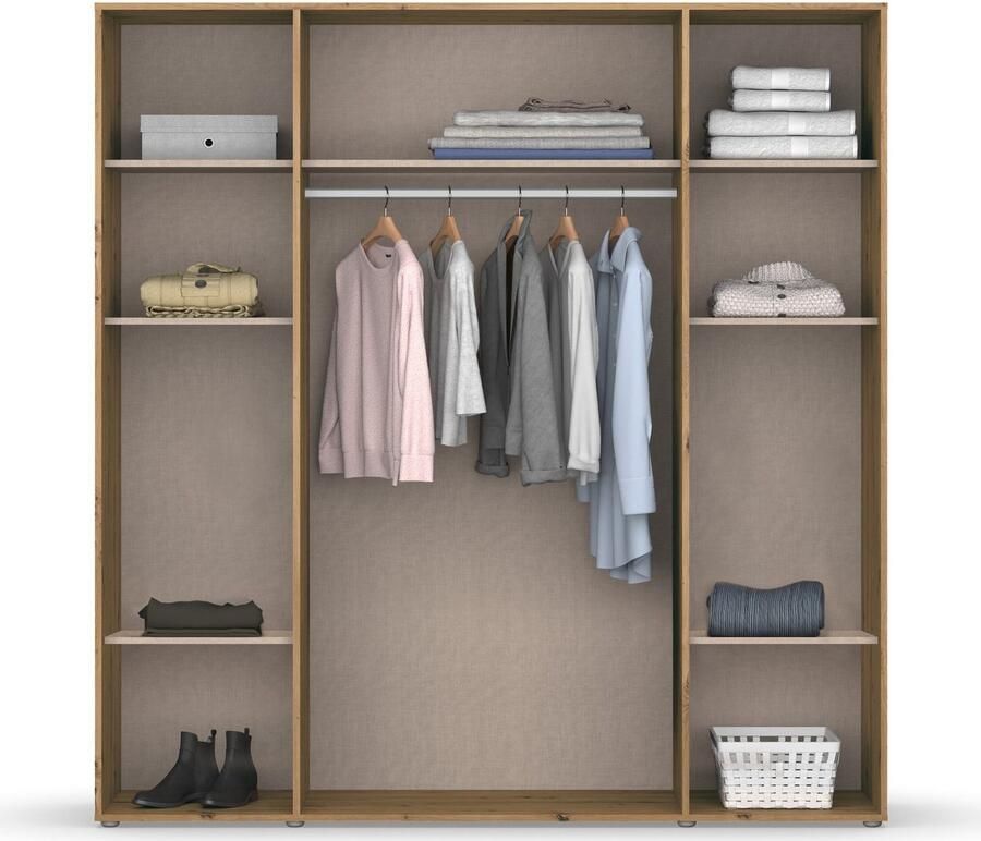 Rauch Draaideurkast Kledingkast Kast Garderobe Wasmand NABILA veel Opbergruimte in 2 breedtes met push-to-open functie bestseller made in germany - Foto 13