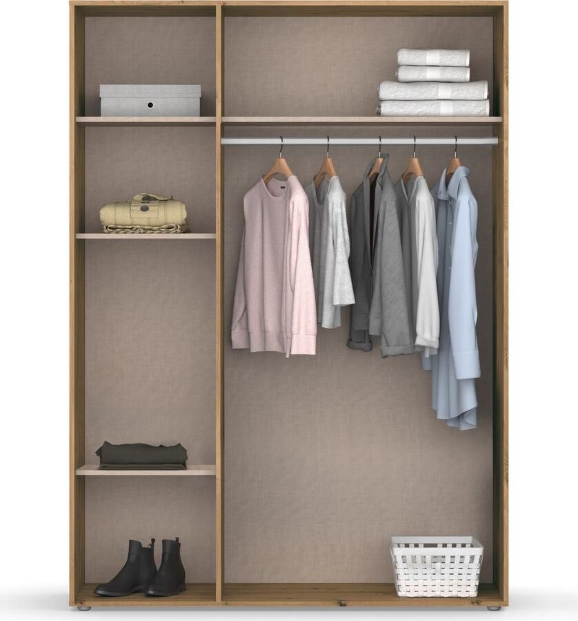 Rauch Draaideurkast Kledingkast Kast Garderobe Wasmand NABILA veel Opbergruimte in 2 breedtes met push-to-open functie bestseller made in germany - Foto 10