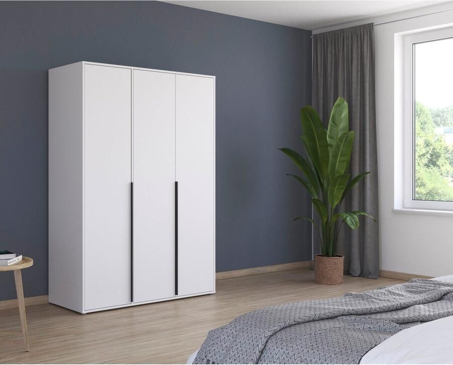 Rauch Draaideurkast Kledingkast Kast Garderobe Wasmand NAGATA veel Opbergruimte met moderne stanggrepen in grijs metallic topseller made in germany - Foto 12