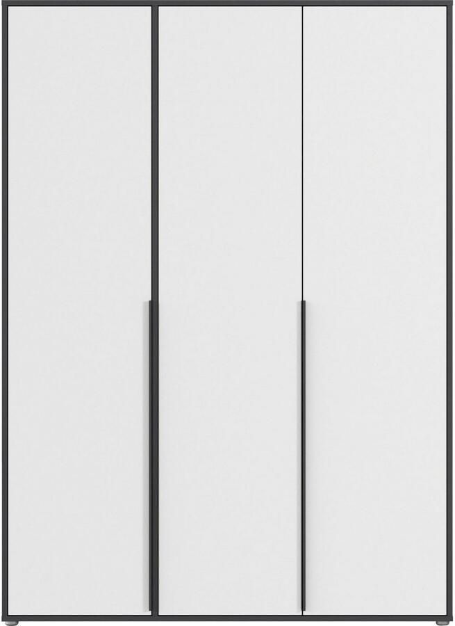 Rauch Draaideurkast Kledingkast Kast Garderobe Wasmand NAGATA veel Opbergruimte met moderne stanggrepen in grijs metallic topseller made in germany - Foto 17