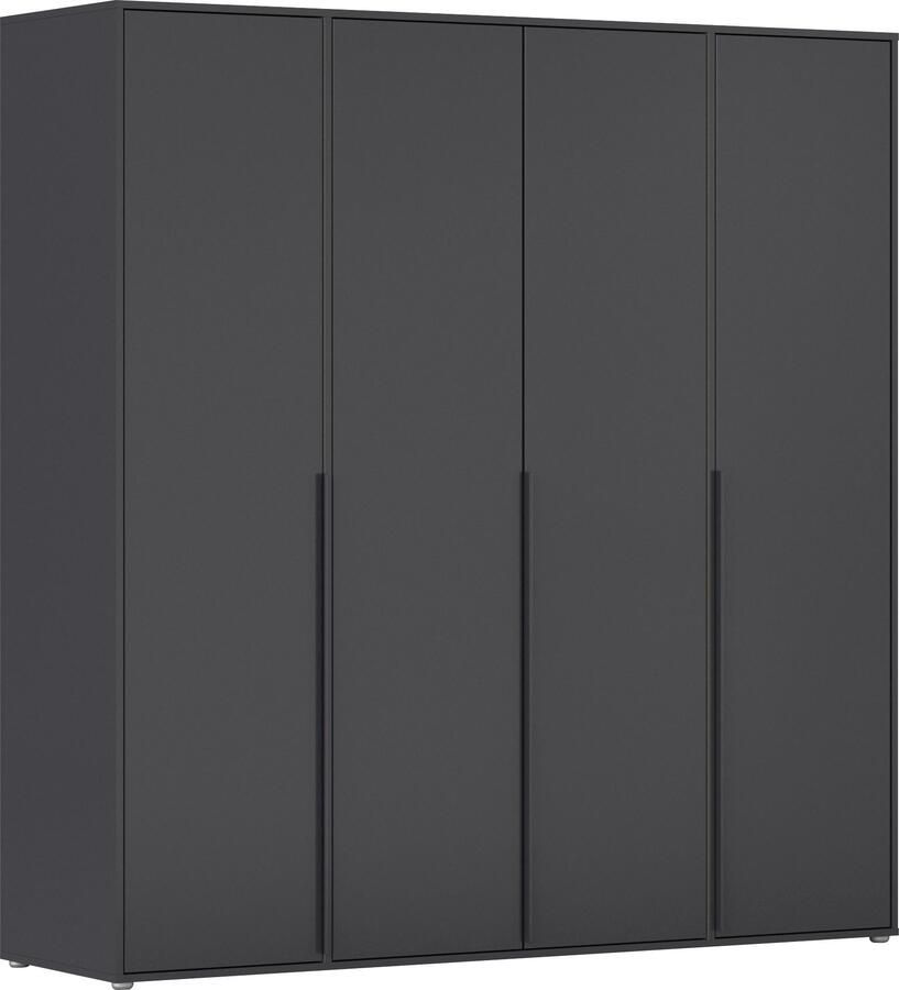 Rauch Draaideurkast Kledingkast Kast Garderobe Wasmand NAGATA veel Opbergruimte met moderne stanggrepen in grijs metallic topseller made in germany - Foto 18