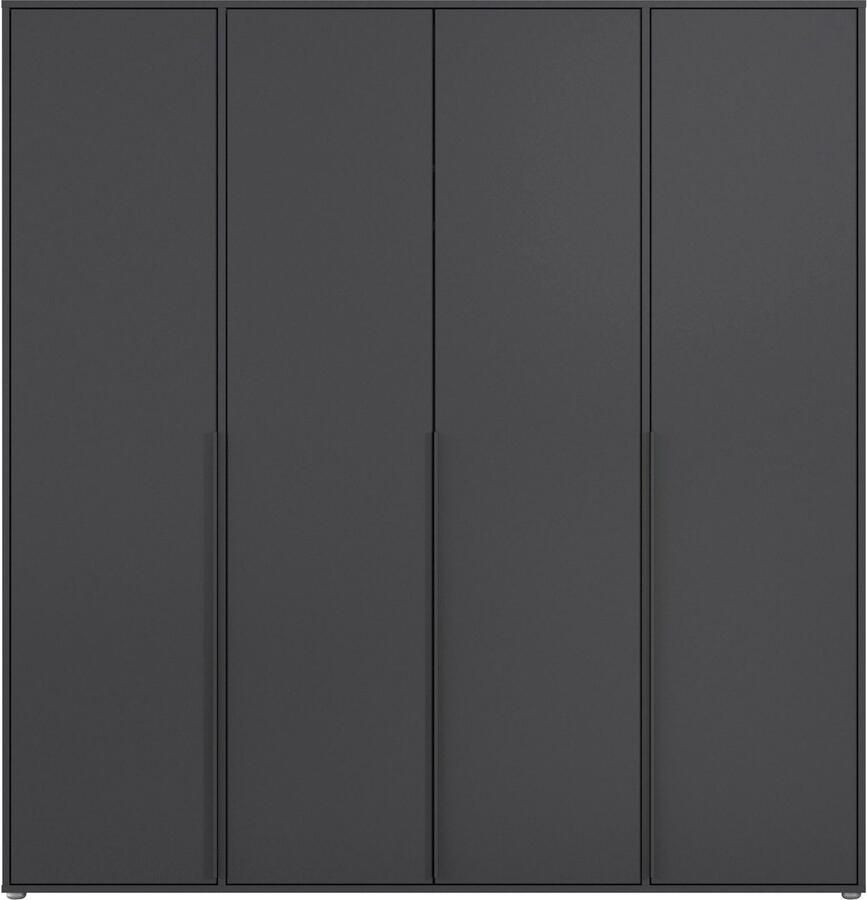 Rauch Draaideurkast Kledingkast Kast Garderobe Wasmand NAGATA veel Opbergruimte met moderne stanggrepen in grijs metallic topseller made in germany - Foto 8