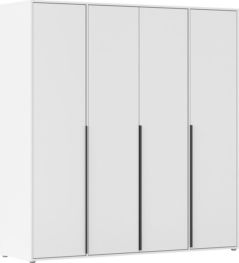 Rauch Draaideurkast Kledingkast Kast Garderobe Wasmand NAGATA veel Opbergruimte met moderne stanggrepen in grijs metallic topseller made in germany - Foto 18