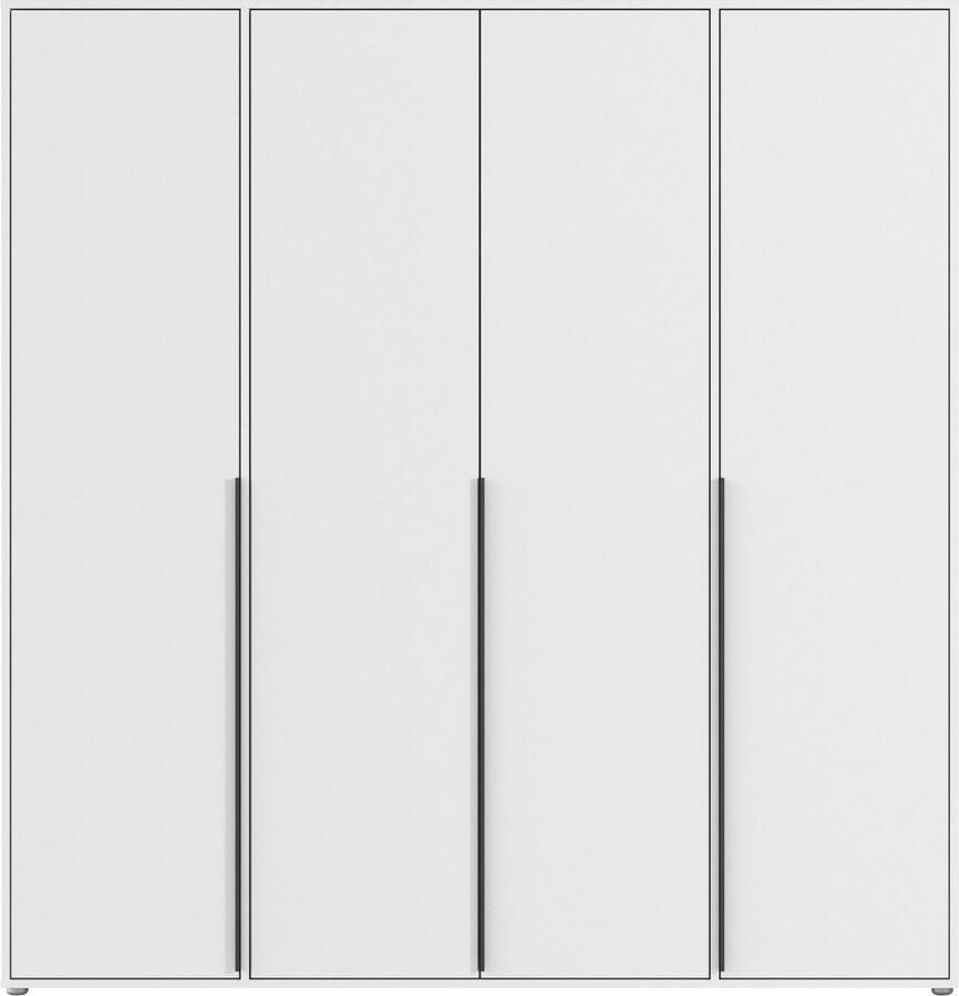 Rauch Draaideurkast Kledingkast Kast Garderobe Wasmand NAGATA veel Opbergruimte met moderne stanggrepen in grijs metallic topseller made in germany - Foto 8