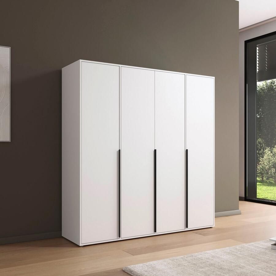 Rauch Draaideurkast Kledingkast Kast Garderobe Wasmand NAGATA veel Opbergruimte met moderne stanggrepen in grijs metallic topseller made in germany - Foto 6