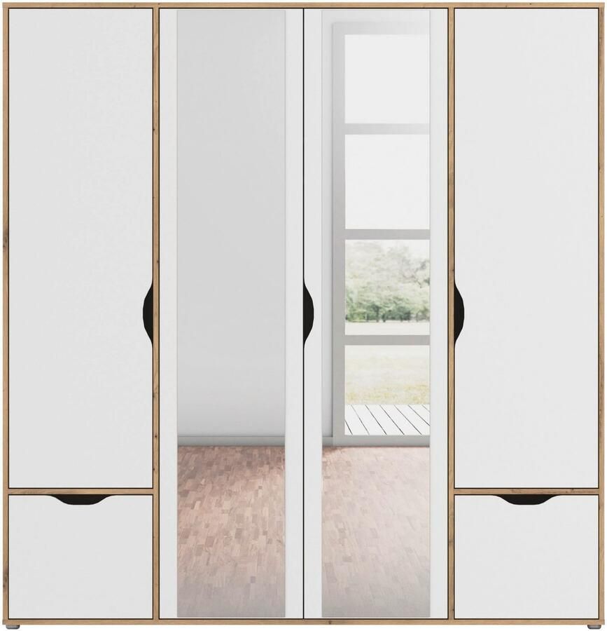 Rauch Draaideurkast Kledingkast Kast Garderobe Wasmand NARAI met Laden Greefaansluitingen voor een greeploze look TOPSELLER MADE IN GERMANY - Foto 8