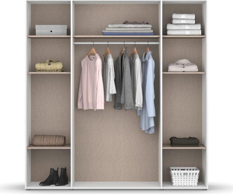 Rauch Draaideurkast Kledingkast Kast Garderobe Wasmand NABILA veel Opbergruimte in 2 breedtes met push-to-open functie bestseller made in germany - Foto 12