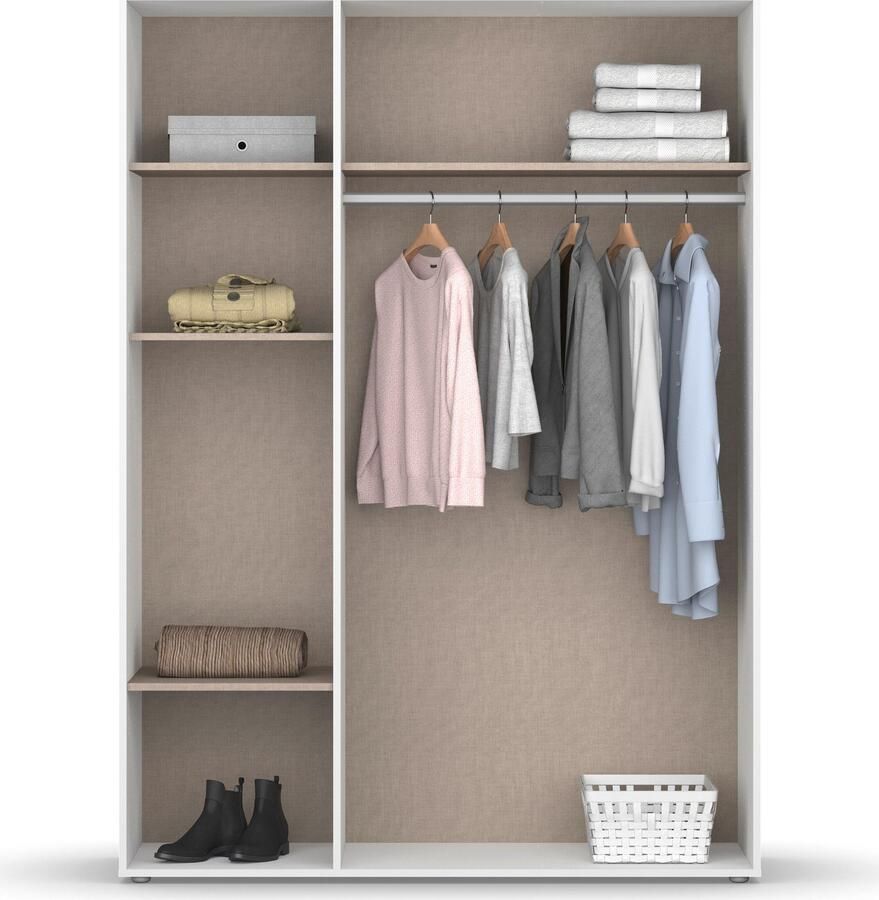 Rauch Draaideurkast Kledingkast kast garderobe waskast SHINJO Grepen en voeten van massief hout veel opbergruimte MADE IN GERMANY - Foto 10