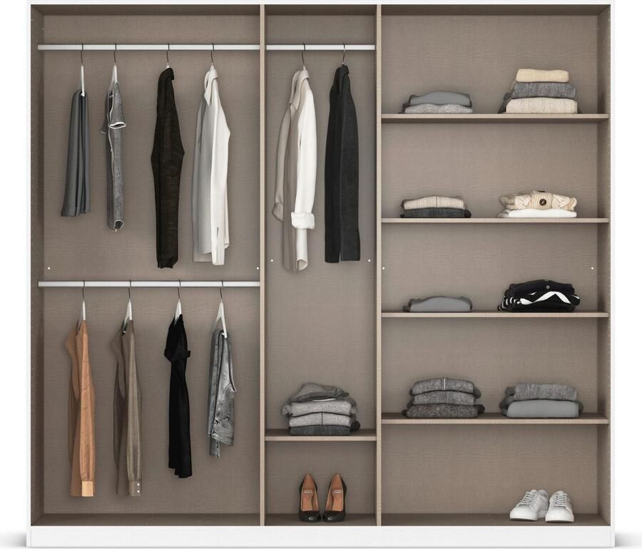 Rauch Draaideurkast Kledingkast garderobe AGORDO TOPSELLER slaapkamer doordachte binnenuitrusting in 7 breedtes en 2 hoogtes made in germany - Foto 18