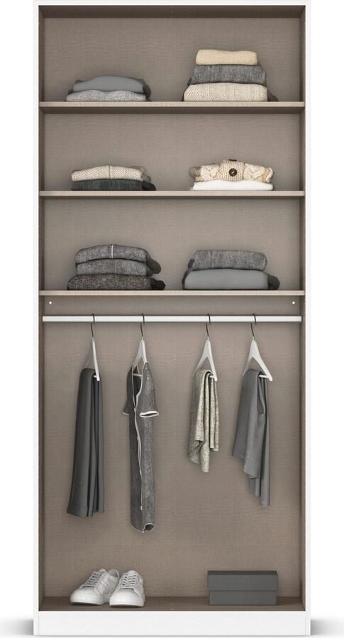 Rauch Draaideurkast Kledingkast kast garderobe AGORDO met decor- of hoogglansfront doordachte binnenuitrusting in 7 breedtes en 2 hoogtes made in germany - Foto 17