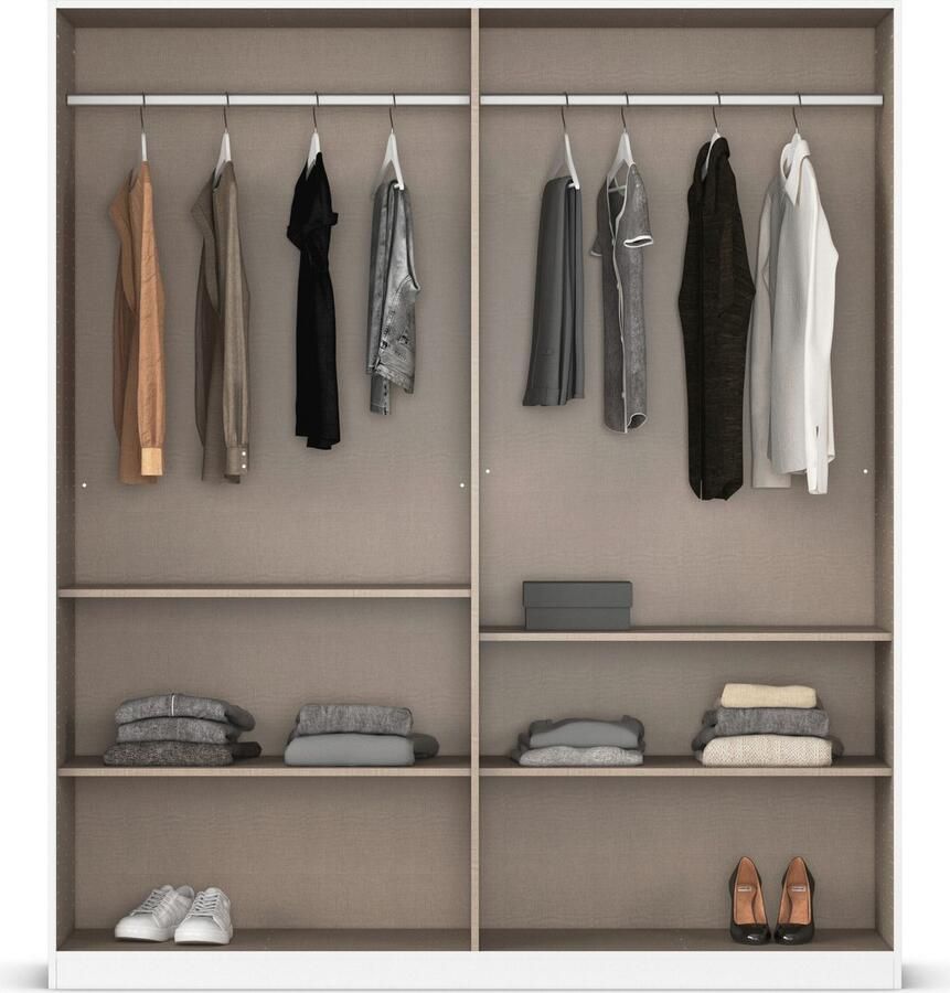 Rauch Draaideurkast Kledingkast kast garderobe AGORDO met decor- of hoogglansfront doordachte binnenuitrusting in 7 breedtes en 2 hoogtes made in germany - Foto 14