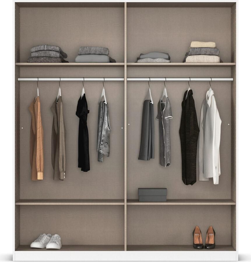 Rauch Draaideurkast Kledingkast kast garderobe AGORDO met decor- of hoogglansfront doordachte binnenuitrusting in 7 breedtes en 2 hoogtes made in germany - Foto 15