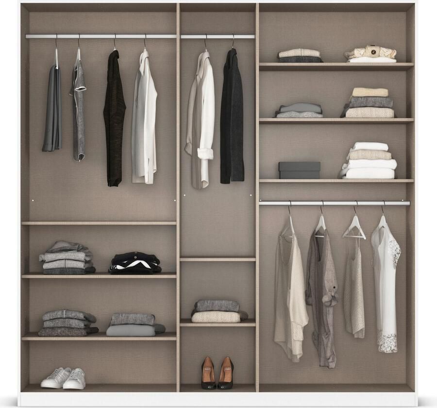 Rauch Draaideurkast Kledingkast garderobe AGORDO TOPSELLER slaapkamer doordachte binnenuitrusting in 7 breedtes en 2 hoogtes made in germany - Foto 15