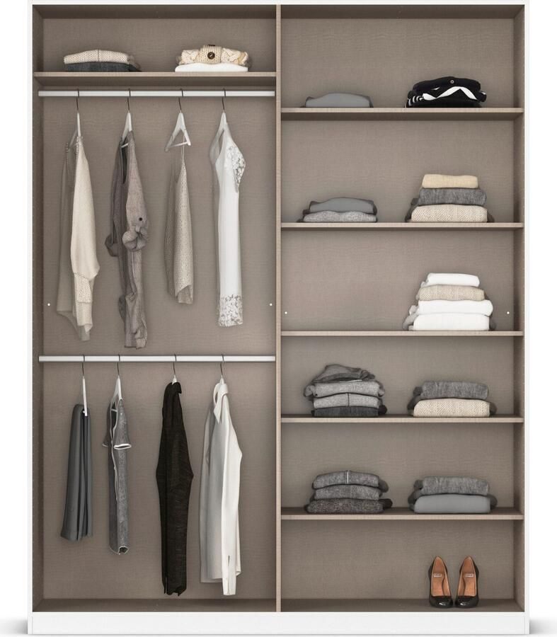 Rauch Draaideurkast Kledingkast kast garderobe AGORDO met decor- of hoogglansfront doordachte binnenuitrusting in 7 breedtes en 2 hoogtes made in germany - Foto 19