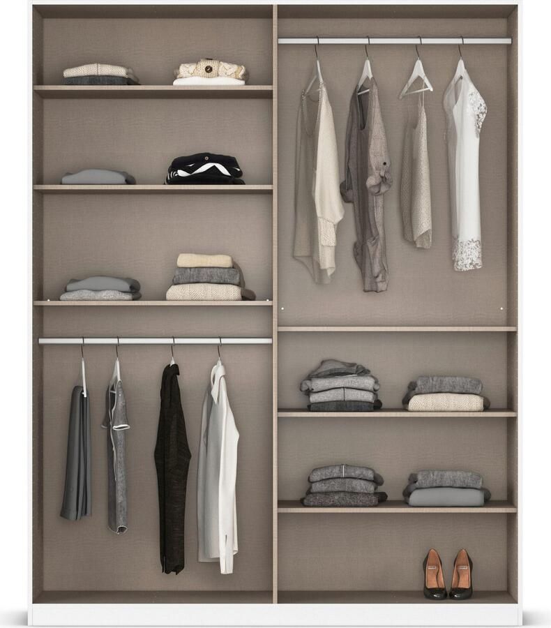 Rauch Draaideurkast Kledingkast kast garderobe AGORDO met decor- of hoogglansfront doordachte binnenuitrusting in 7 breedtes en 2 hoogtes made in germany - Foto 18