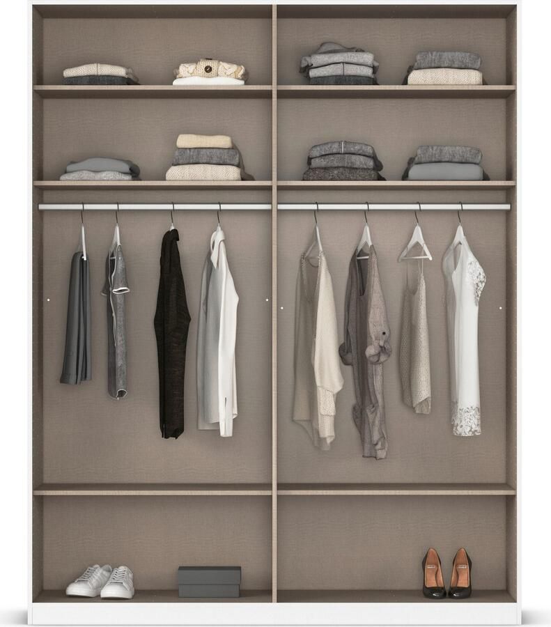 Rauch Draaideurkast Kledingkast kast garderobe AGORDO met decor- of hoogglansfront doordachte binnenuitrusting in 7 breedtes en 2 hoogtes made in germany - Foto 16