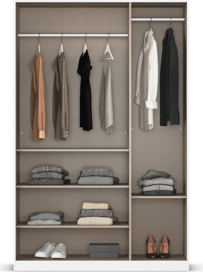 Rauch Draaideurkast Kledingkast garderobe AGORDO TOPSELLER slaapkamer doordachte binnenuitrusting in 7 breedtes en 2 hoogtes made in germany - Foto 18