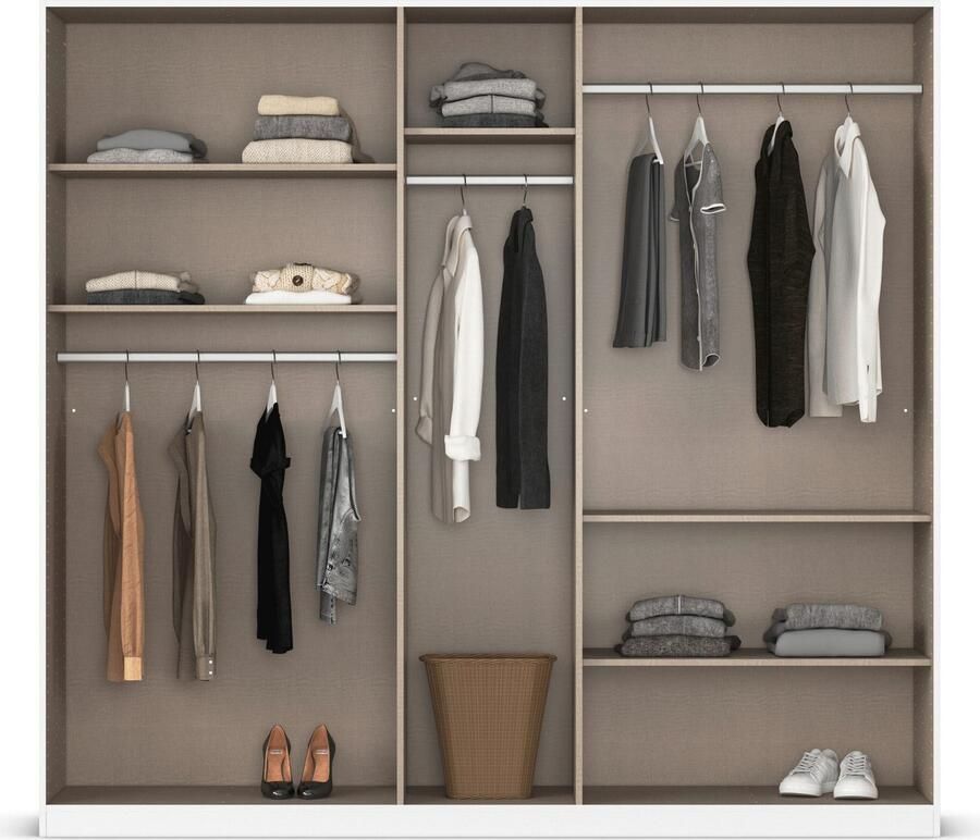 Rauch Draaideurkast Kledingkast garderobe AGORDO TOPSELLER slaapkamer doordachte binnenuitrusting in 7 breedtes en 2 hoogtes made in germany - Foto 17
