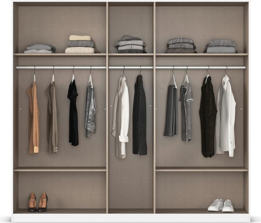 Rauch Draaideurkast Kledingkast garderobe AGORDO TOPSELLER slaapkamer doordachte binnenuitrusting in 7 breedtes en 2 hoogtes made in germany - Foto 19