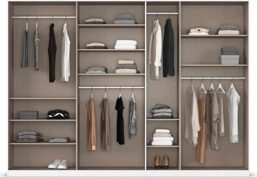Rauch Draaideurkast Kledingkast kast garderobe AGORDO met decor- of hoogglansfront doordachte binnenuitrusting in 7 breedtes en 2 hoogtes made in germany - Foto 17