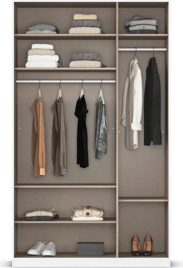 Rauch Draaideurkast Kledingkast kast garderobe AGORDO met decor- of hoogglansfront doordachte binnenuitrusting in 7 breedtes en 2 hoogtes made in germany - Foto 18