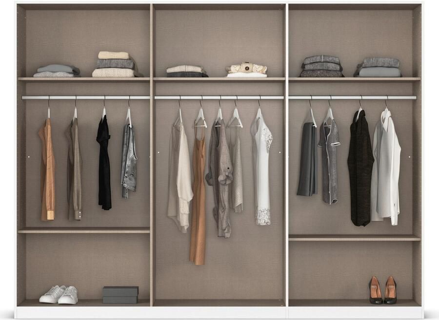 Rauch Draaideurkast Kledingkast kast garderobe AGORDO met decor- of hoogglansfront doordachte binnenuitrusting in 7 breedtes en 2 hoogtes made in germany - Foto 18