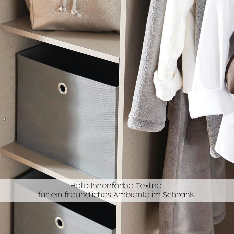 Rauch Draaideurkast Kledingkasten kast garderobe AGORDO met glazen front doordachte binnenuitrusting in 6 breedtes en 2 hoogtes made in germany