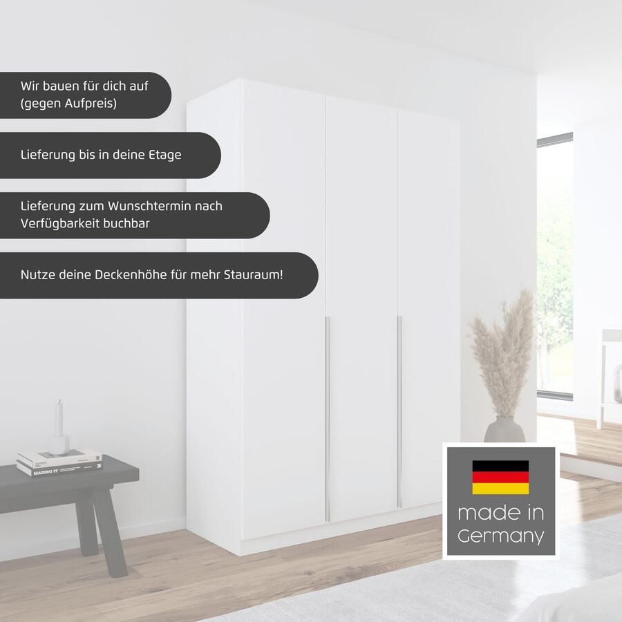 Rauch Draaideurkast Kledingkasten kast garderobe AGORDO met glazen front doordachte binnenuitrusting in 6 breedtes en 2 hoogtes made in germany - Foto 9