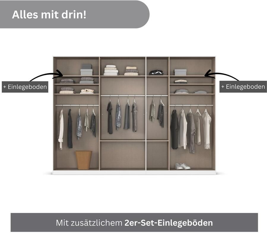 Rauch Draaideurkast Kledingkasten kast garderobe AGORDO met glazen front - Foto 11