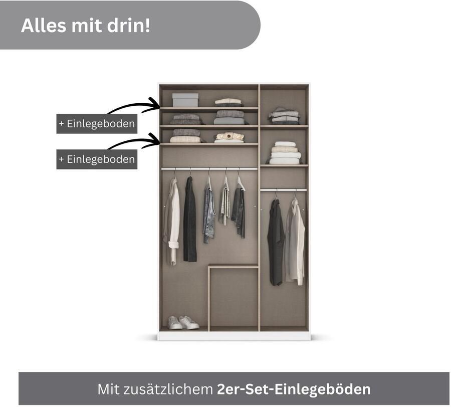 Rauch Draaideurkast Kledingkast kast garderobe AGORDO met decor- of hoogglansfront - Foto 11