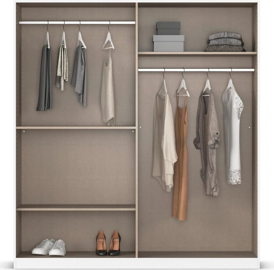 Rauch Slaapkamerserie Compleet kamer compleet slaapkamer set (3-delig) MAIKA Kast 3 breedtes 2 hoogtes bed 100 cm nachtkastje MADE IN GERMANY (set 3-delig) - Foto 7