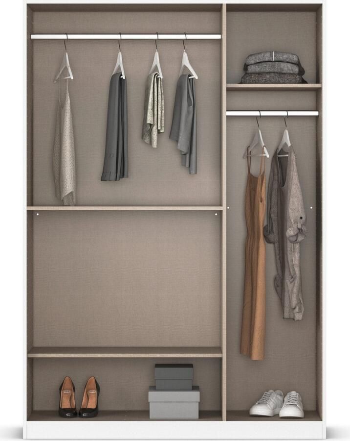 Rauch Slaapkamerserie Compleet kamer compleet slaapkamer set (3-delig) MAIKA Kast 3 breedtes 2 hoogtes bed 100 cm nachtkastje MADE IN GERMANY (set 3-delig) - Foto 7