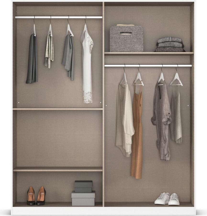 Rauch Slaapkamerserie Compleet kamer compleet slaapkamer set (3-delig) MAIKA Kast 3 breedtes 2 hoogtes bed 100 cm nachtkastje MADE IN GERMANY (set 3-delig) - Foto 7