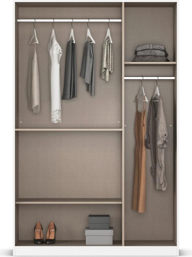 Rauch Slaapkamerserie Compleet kamer compleet slaapkamer set (3-delig) MAIKA Kast 3 breedtes 2 hoogtes bed 100 cm nachtkastje MADE IN GERMANY (set 3-delig) - Foto 7