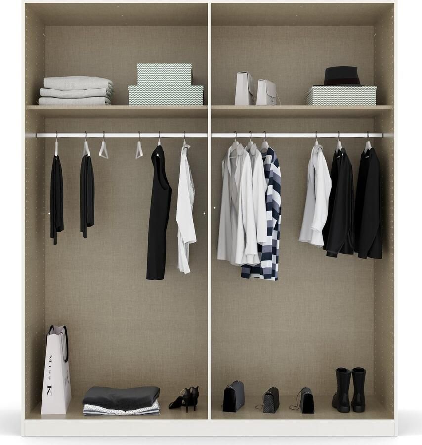 Rauch Draaideurkast Homey by Quadra Spin met greeplussen van zacht cognacbruin leer met spiegel - Foto 5