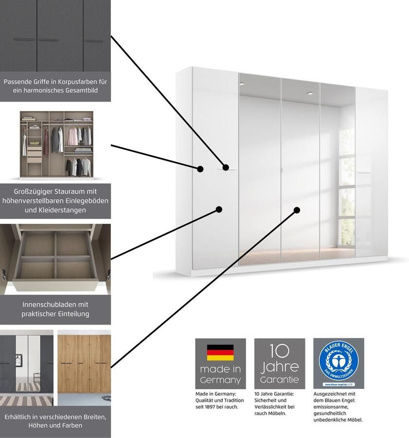 Rauch Draaideurkast Kledingkast kast garderobe TOPSELLER OTELI incl. binnenindeling - Foto 7