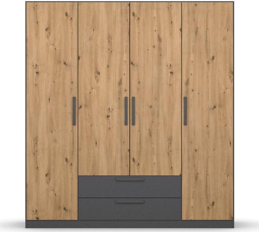 Rauch Draaideurkast StyleUp Type Dark & Wood met trendy contrastkleurige grepen - Foto 5