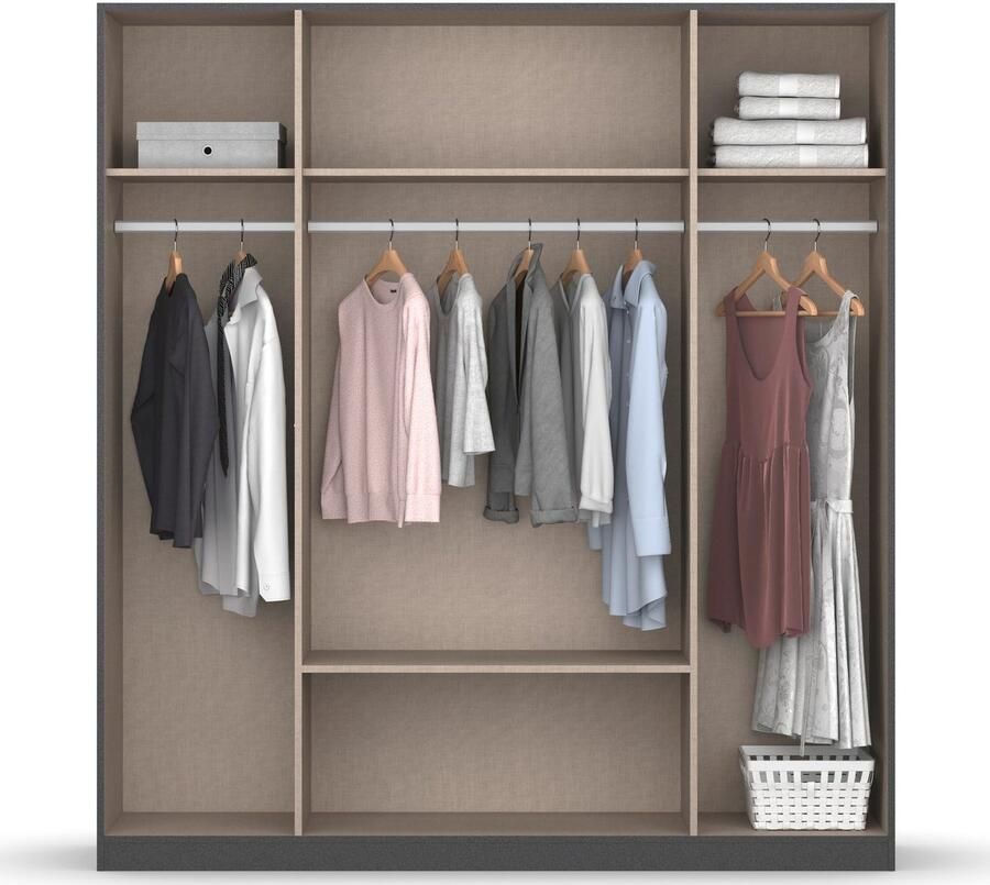 Rauch Draaideurkast StyleUp Type eenkleurig met elegante lange stanggrepen in kastkleur - Foto 5