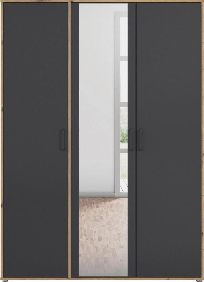 Rauch Draaideurkast Voyager met moderne grepen in grijs-metallic en spiegel - Foto 13