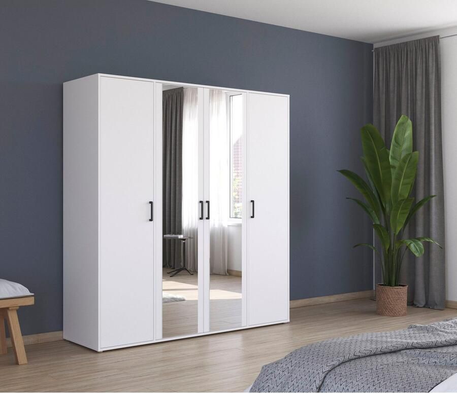 Rauch Draaideurkast Voyager met moderne grepen in grijs-metallic en spiegel - Foto 12