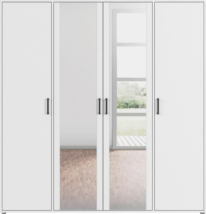 Rauch Draaideurkast Voyager met moderne grepen in grijs-metallic en spiegel - Foto 7