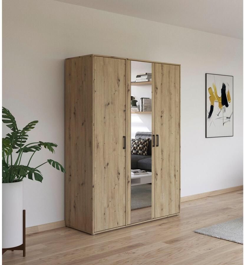 Rauch Draaideurkast Voyager met moderne grepen in grijs-metallic en spiegel - Foto 7