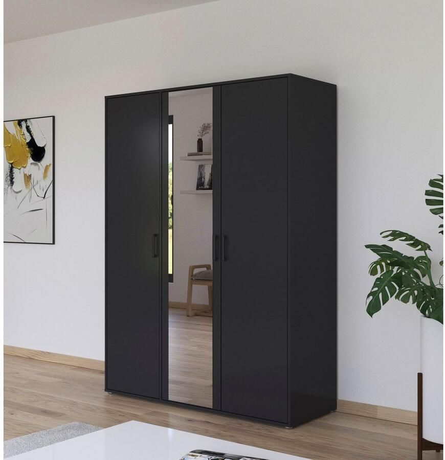 Rauch Draaideurkast Voyager met moderne grepen in grijs-metallic en spiegel - Foto 5