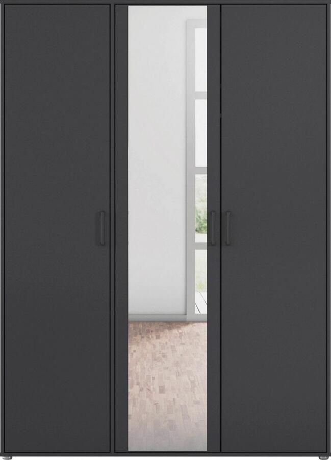 Rauch Draaideurkast Voyager met moderne grepen in grijs-metallic en spiegel - Foto 12