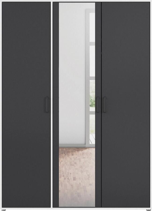 Rauch Draaideurkast Voyager met moderne grepen in grijs-metallic en spiegel - Foto 13