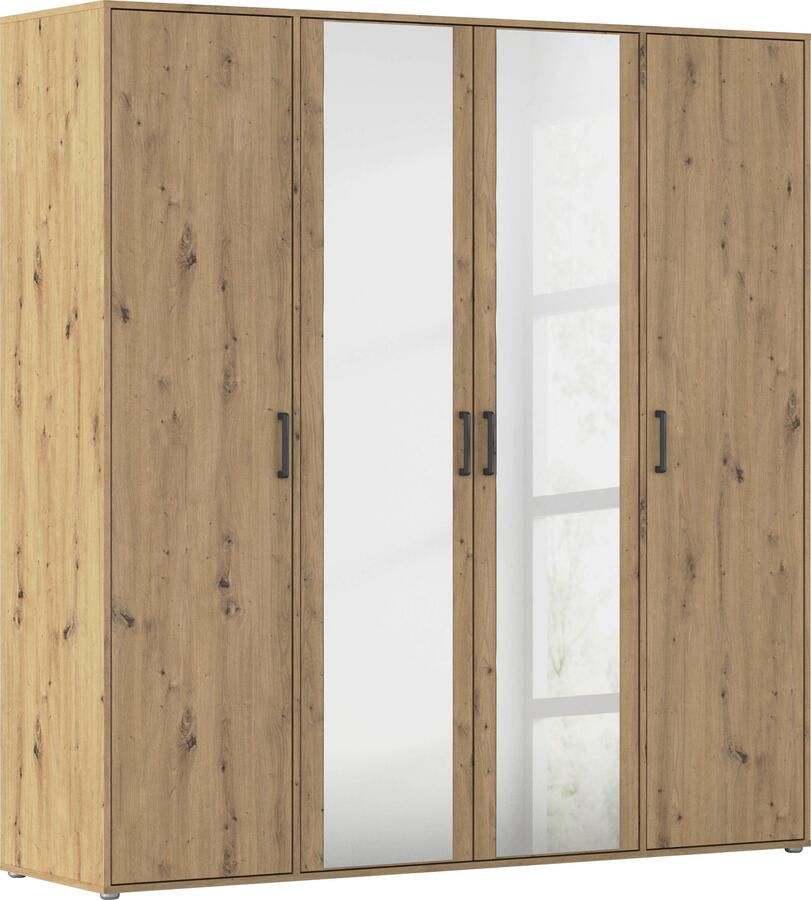 Rauch Draaideurkast Voyager met moderne grepen in grijs-metallic en spiegel - Foto 17