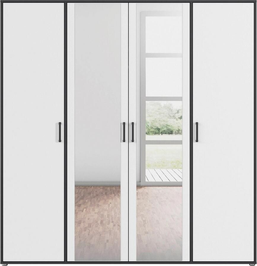 Rauch Draaideurkast Voyager met moderne grepen in grijs-metallic en spiegel - Foto 7