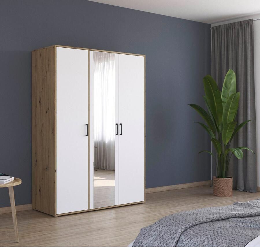 Rauch Draaideurkast Voyager met moderne grepen in grijs-metallic en spiegel - Foto 7